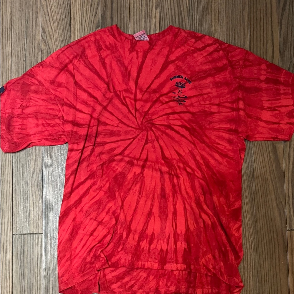 Anvil Red Tie-Dye ADSC Men's Short Sleeve Tee
